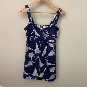 Lilly Pulitzer Behind Rope Navy Tassel Mini Dress